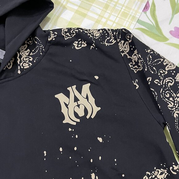 AMIRI Paisley Splatter Hoodie Black - Picture 3 of 9